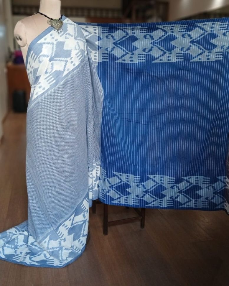 Double Ikat Cotton Handweave Saree (KDCT0005)
