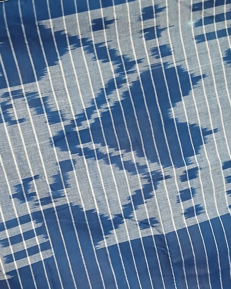 Double Ikat Cotton Handweave Saree (KDCT0005) - Image 9