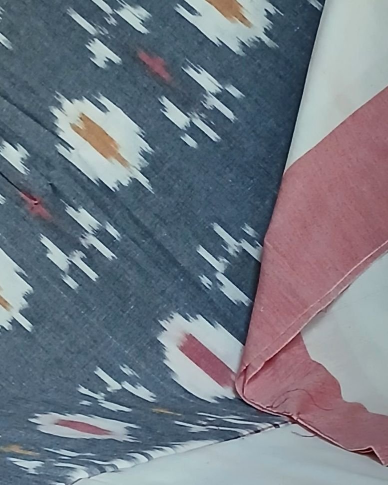 Ikat Cotton Double Bedsheet Set with Pillowcases – (BDST1025) - Image 2