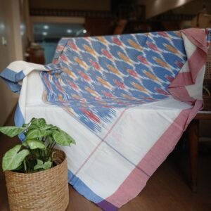 Ikat Cotton Double Bedsheet Set with Pillowcases – (BDST1022)