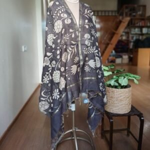 Pen Kalamkari Dupatta from Kalahasti – (PKDK0008)