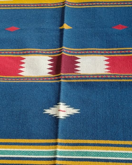 Handwoven Dhurrie from Warangal (6 x 4 ft) – (HDFW1103) - Image 4