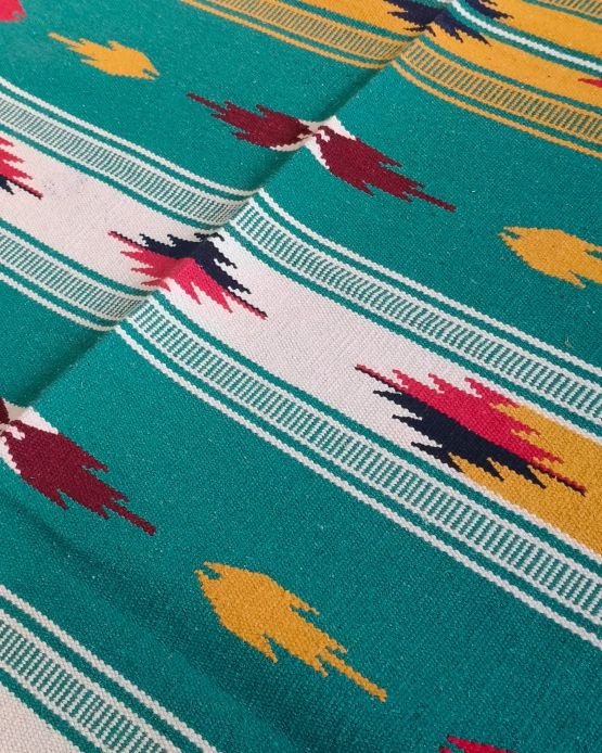 Handwoven Dhurrie from Warangal (6 x 4 ft) – (HDFW1111) - Image 4