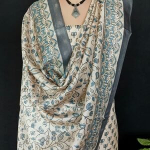 Two-Piece Salwar Sets in Pure Tussar Silk with Natural Dyes Ajrakh – (TPSS1006)