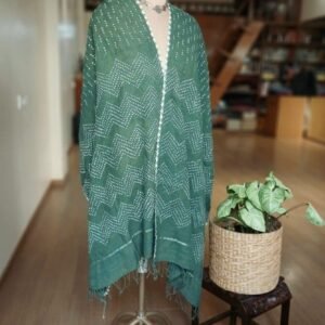 Cotton Stole with very fine designer Bandhani Work - (CSBW0004)