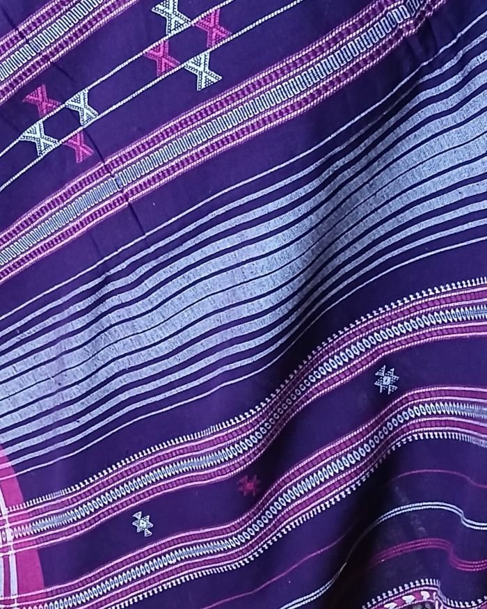 Bhujodi Saree handwoven in Kala Cotton – (BHUJ1013) - Image 6
