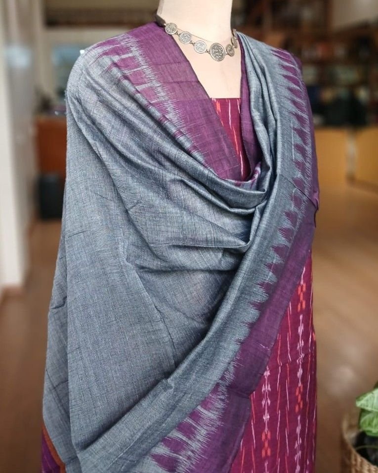 Cotton Salwar Set (3-piece) in Odisha Ikat - (IOCS1002) - Image 7