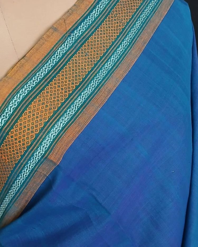 Classic Handwoven 40-count Kandangi from Chettinad - (CHKS0020) - Image 4