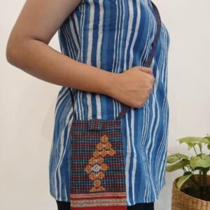 Kasuti Embroidered Mobile Phone Sling Bag-(KSMS0002)