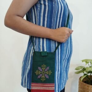 Kasuti Embroidered Mobile Phone Sling Bag -(KSMS0005)