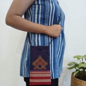 Kasuti Embroidered Mobile Phone Sling Bag -(KSMS0009)