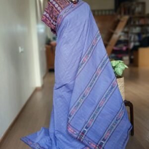 Manamedu Cotton Saree with Odisha Ikat Blousepiece - (ICMS0005)