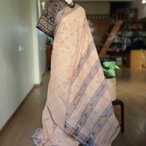 Manamedu Cotton Saree with Odisha Ikat Blousepiece - (ICMS0007)