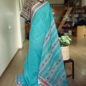 Manamedu Cotton Saree with Odisha Ikat Blousepiece - (ICMS0008)