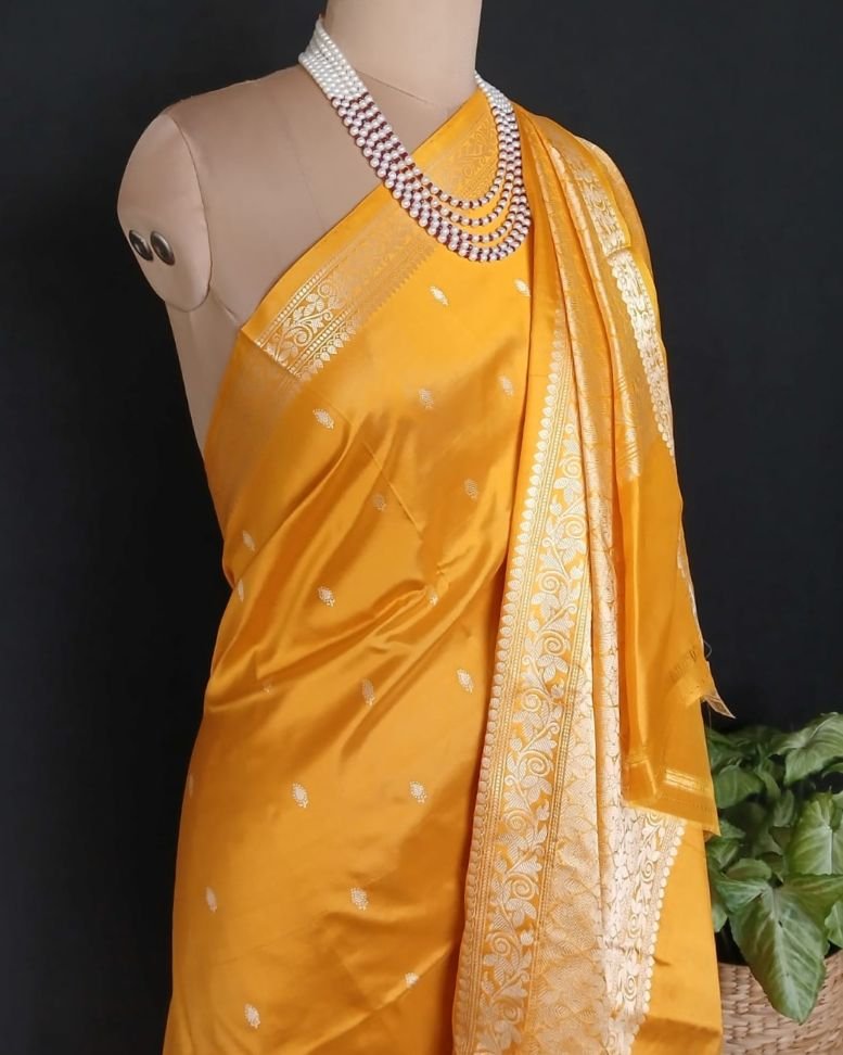 Banarasi No Zari Katan Silk Saree – (NZSS0012) - Image 5