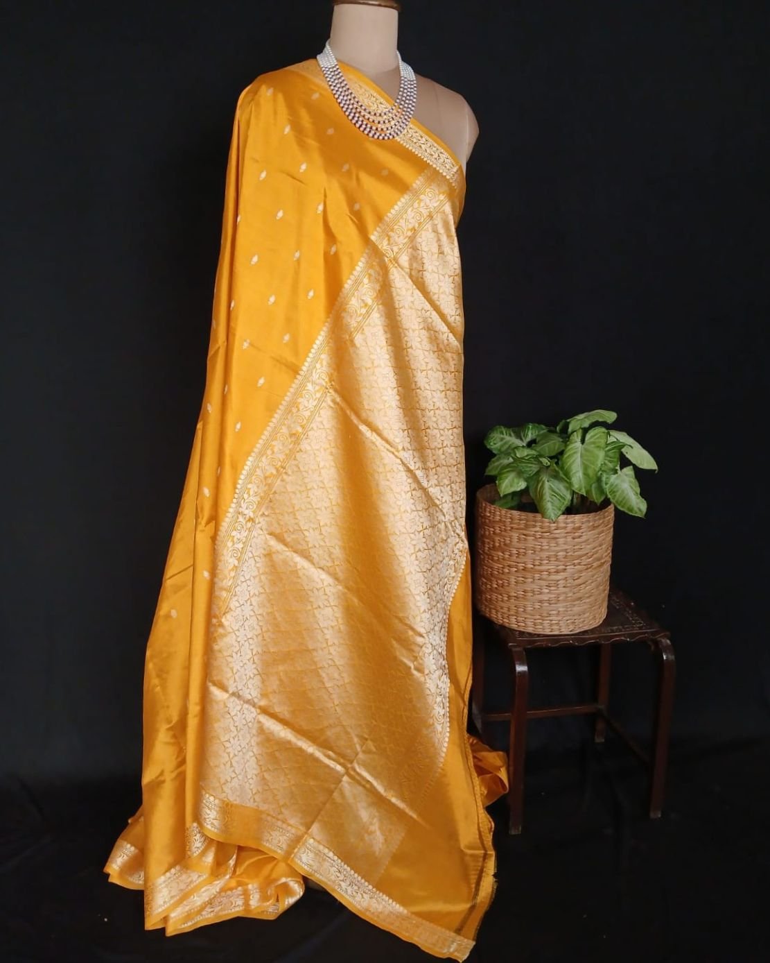 Banarasi No Zari Katan Silk Saree – (NZSS0012) - Image 8