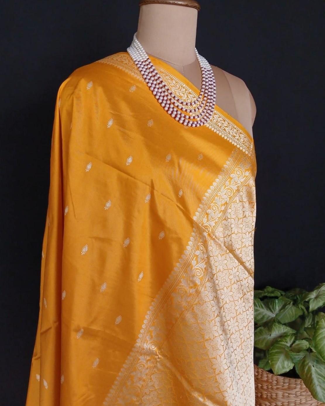Banarasi No Zari Katan Silk Saree – (NZSS0012) - Image 9