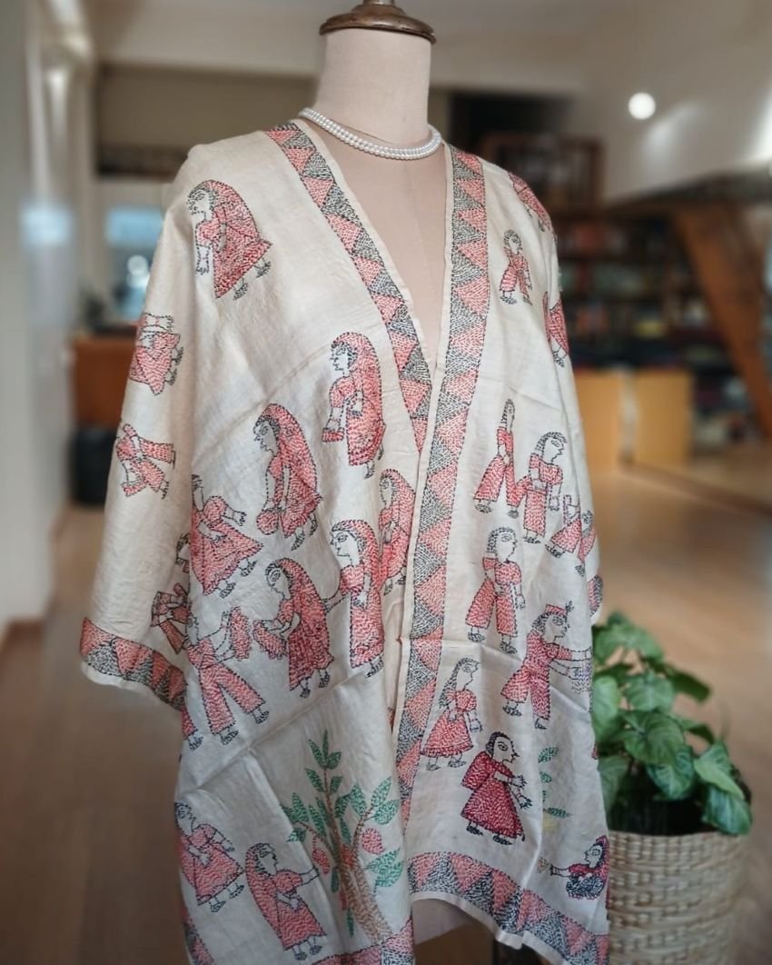 Beautiful Sujani Hand Embroidered Stole - (BSHS0001)