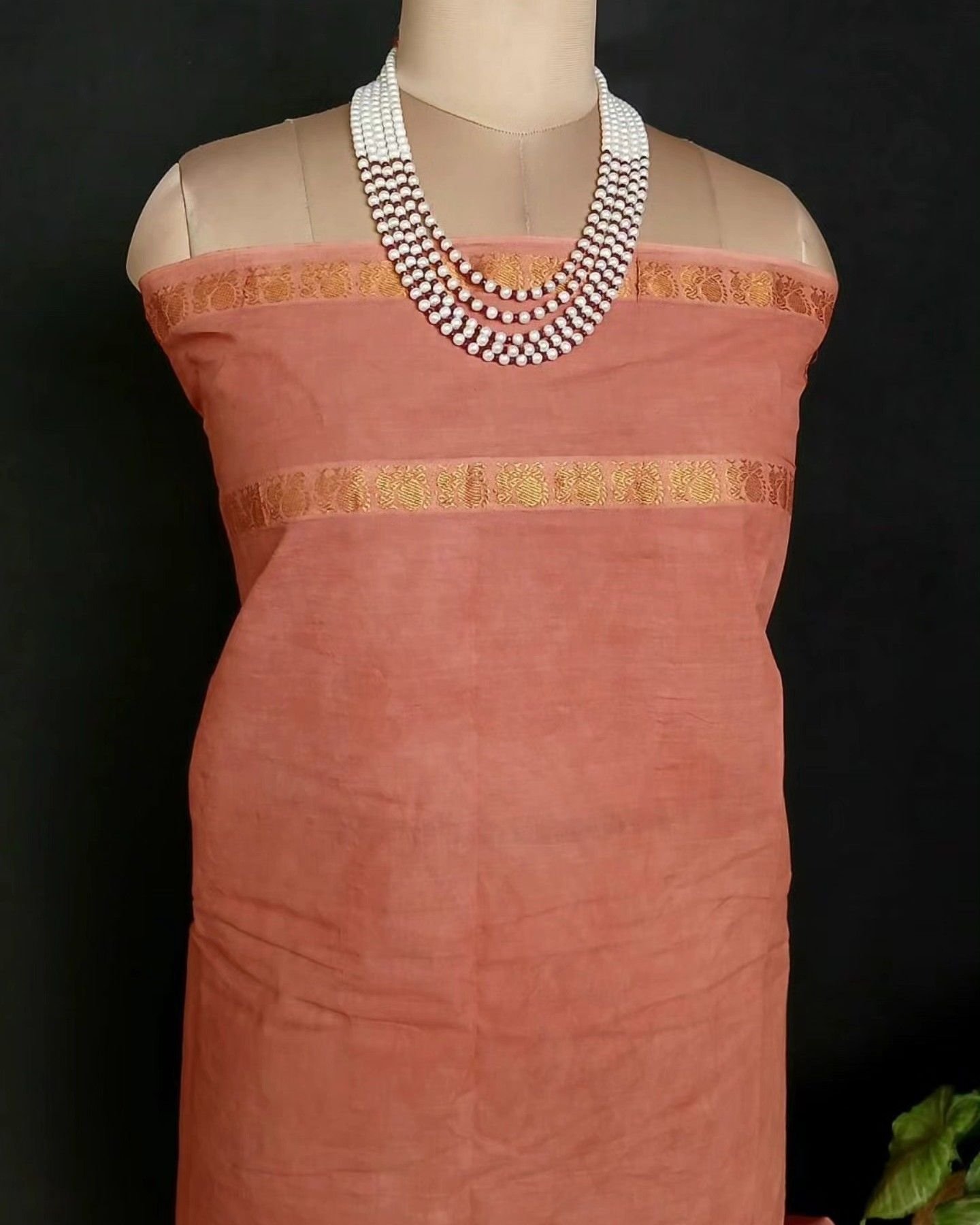 Hand-knotted Madurai Sungudi Cotton Saree- (HKSS0015) - Image 9