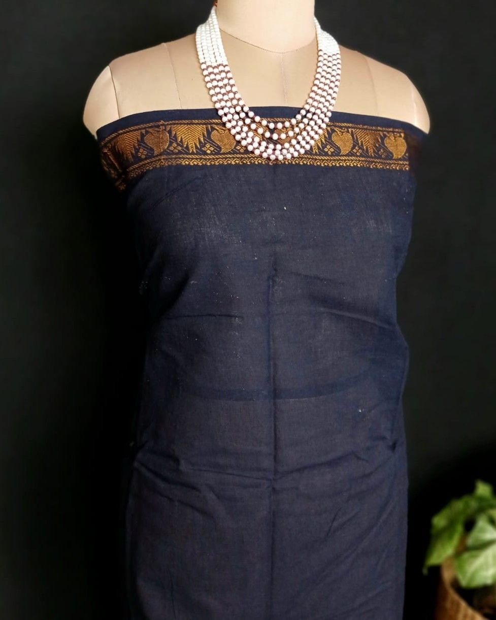 Hand-knotted Madurai Sungudi Cotton Saree- (HKSS0019) - Image 10