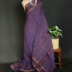 Hand-knotted Madurai Sungudi Cotton Saree- (HKSS0018)