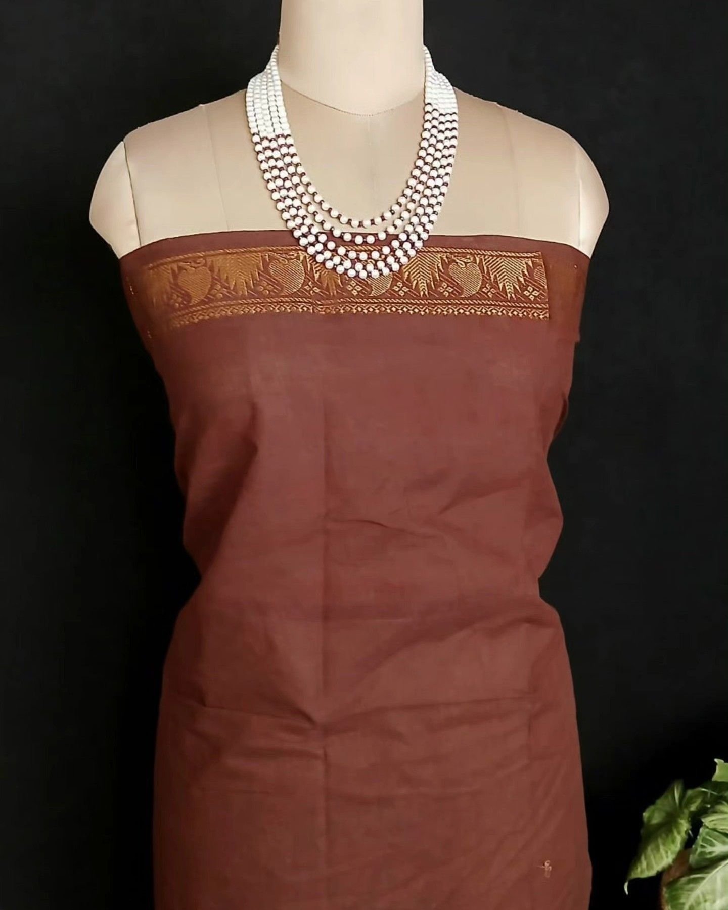 Hand-knotted Madurai Sungudi Cotton Saree- (HKSS0014) - Image 9