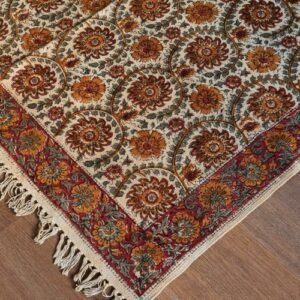 Kalamkari Dhurrie from Warangal (6 x 4 ft) – (NWKD1314)