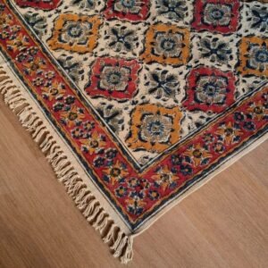 Kalamkari Dhurrie from Warangal (6 x 4 ft) – (NWKD1315)