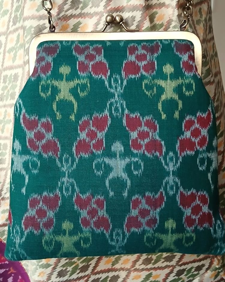 Odisha Ikat Embroidered Sling Purse - (ODIP0001) - Image 4