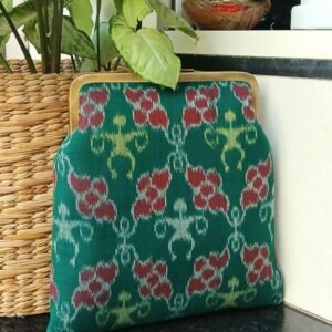 Odisha Ikat Embroidered Sling Purse - (ODIP0001)