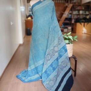 Ajrakh Mul Cotton Saree – (AMCS1057)