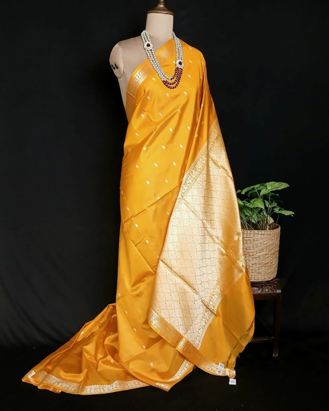 Banarasi No Zari Katan Silk Saree – (NZSS0016)