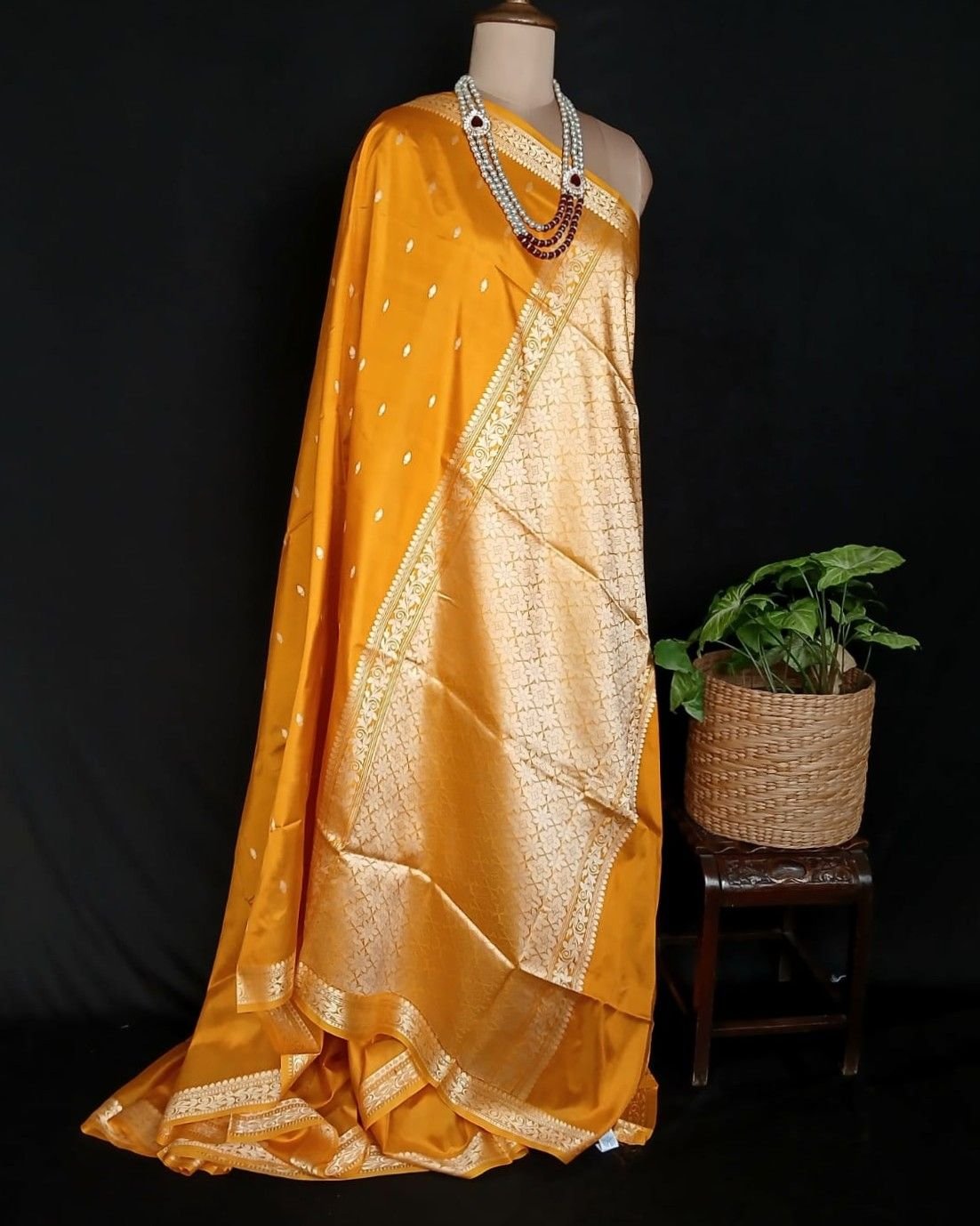 Banarasi No Zari Katan Silk Saree – (NZSS0016) - Image 8