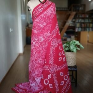 No-Zari Batik Saree from Madurai - (NZBS1002)