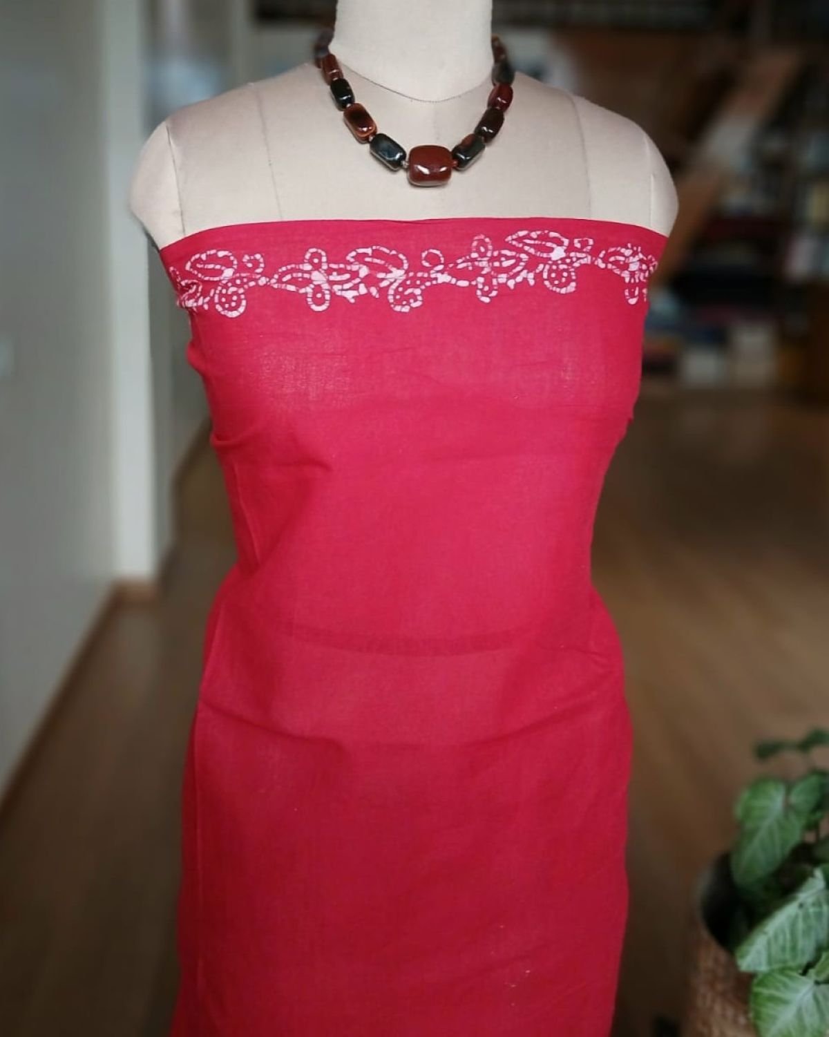 No-Zari Batik Saree from Madurai - (NZBS1002) - Image 8