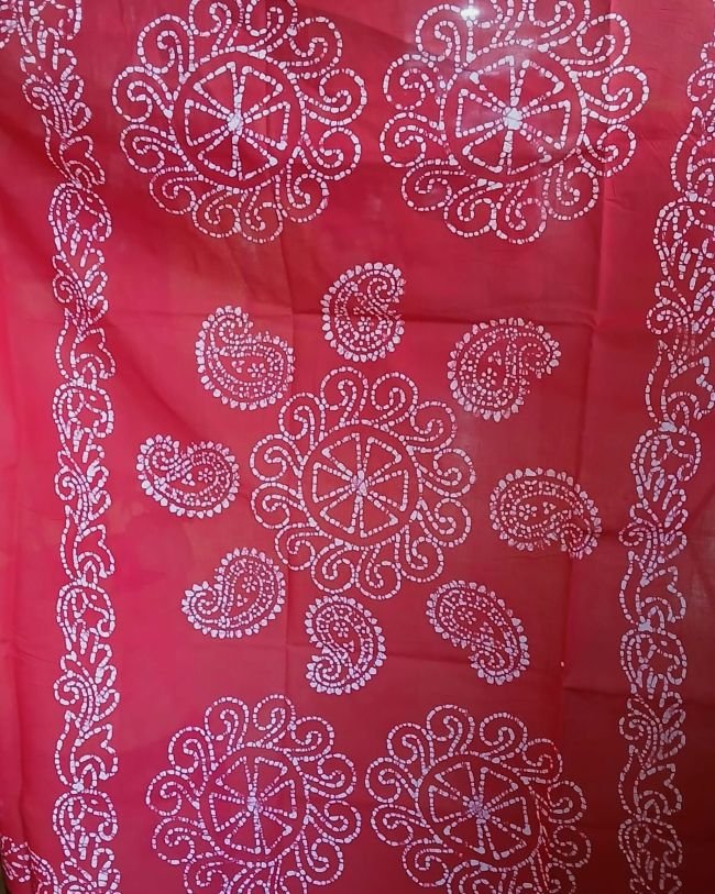 No-Zari Batik Saree from Madurai - (NZBS1010) - Image 8