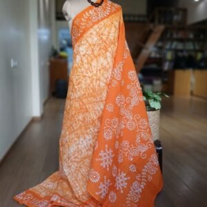 No-Zari Batik Saree from Madurai - (NZBS1011)