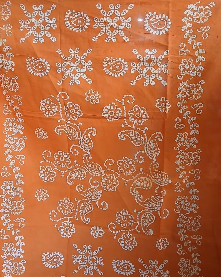 No-Zari Batik Saree from Madurai - (NZBS1011) - Image 6