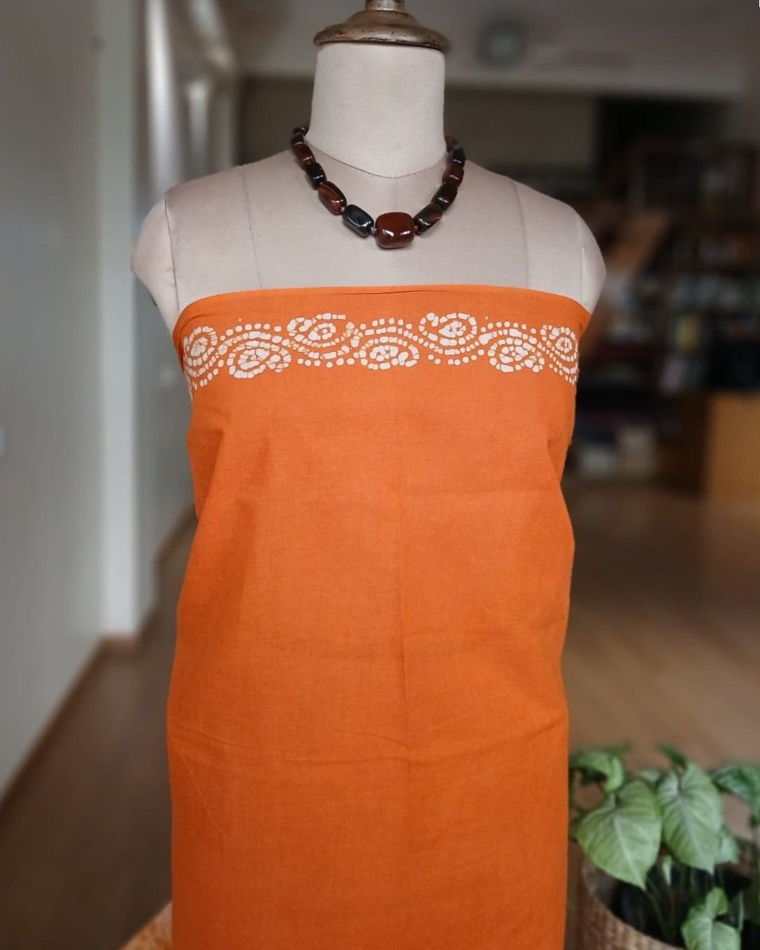 No-Zari Batik Saree from Madurai - (NZBS1011) - Image 8