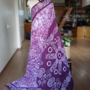 No-Zari Batik Saree from Madurai - (NZBS1012)
