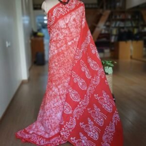 No-Zari Batik Saree from Madurai - (NZBS1013)