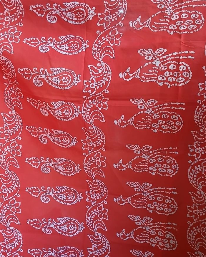 No-Zari Batik Saree from Madurai - (NZBS1013) - Image 7