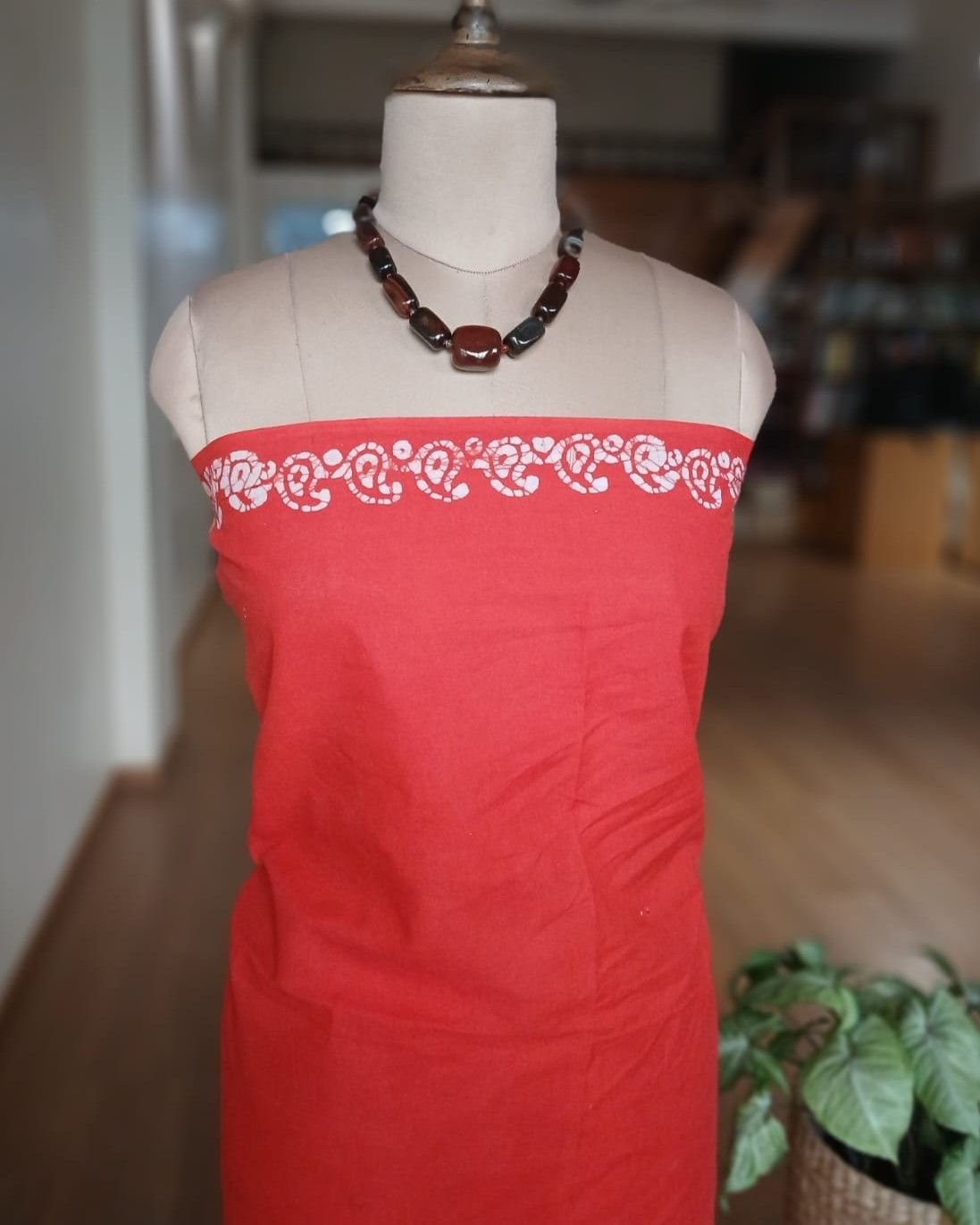 No-Zari Batik Saree from Madurai - (NZBS1013) - Image 8