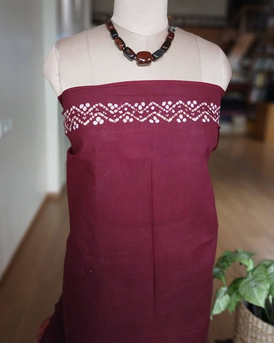 No-Zari Batik Saree from Madurai - (NZBS1015) - Image 8