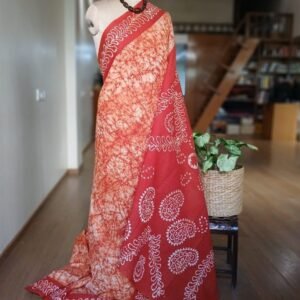 No-Zari Batik Saree from Madurai - (NZBS1018)