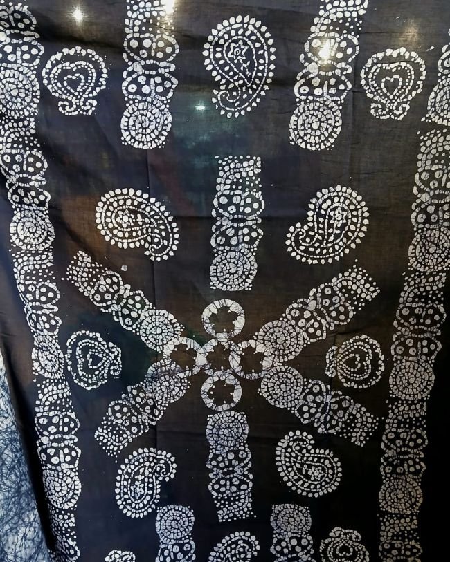 No-Zari Batik Saree from Madurai - (NZBS1003) - Image 7