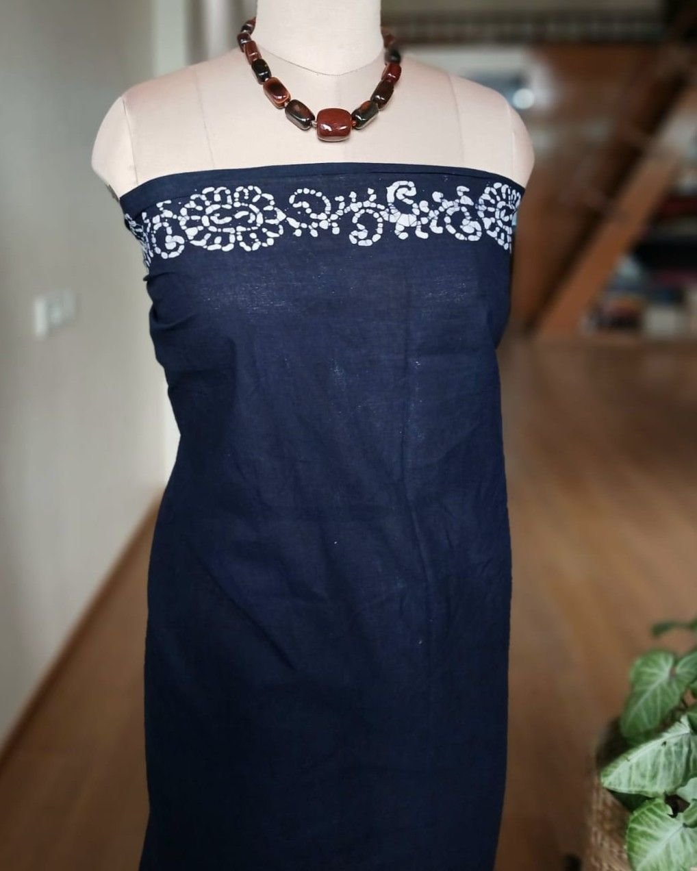 No-Zari Batik Saree from Madurai - (NZBS1003) - Image 8