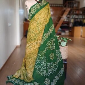 No-Zari Batik Saree from Madurai - (NZBS1020)