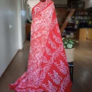 No-Zari Batik Saree from Madurai - (NZBS1023)