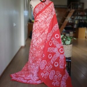 No-Zari Batik Saree from Madurai - (NZBS1001)